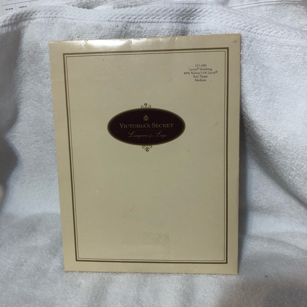 Vintage Victoria’s Secret Lycra Soft Taupe thigh high stockings hosiery size M